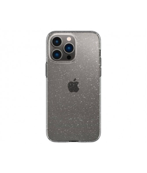 Husa iPhone 14 Pro, Premium Spigen Liquid Crystal Glitter, Silicon, Transparent